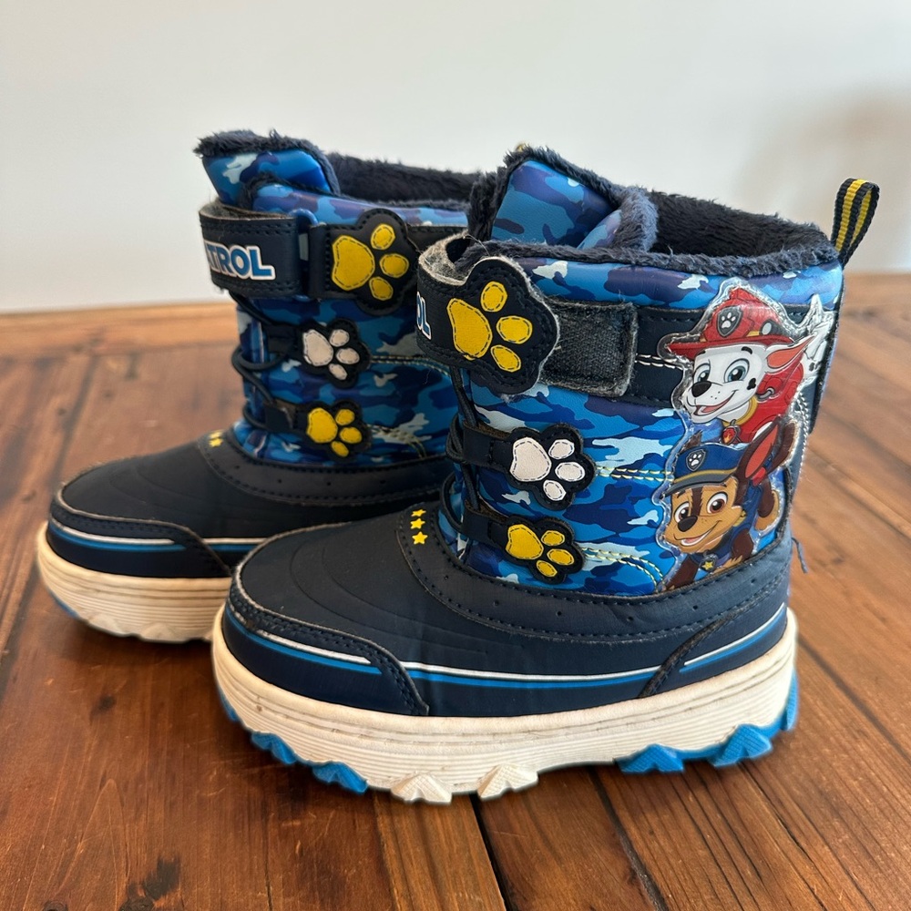 Paw Patrol Kids' Blue Winter Snow Boots